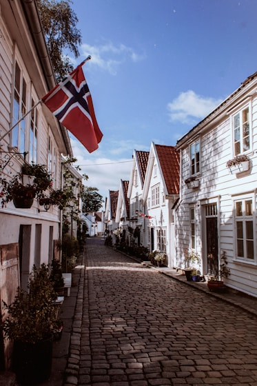 selective photography pf Norway flag during daytime
