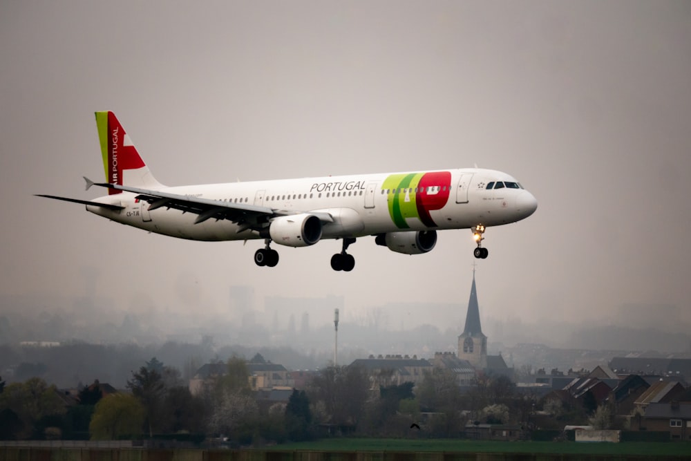 flying white airplane