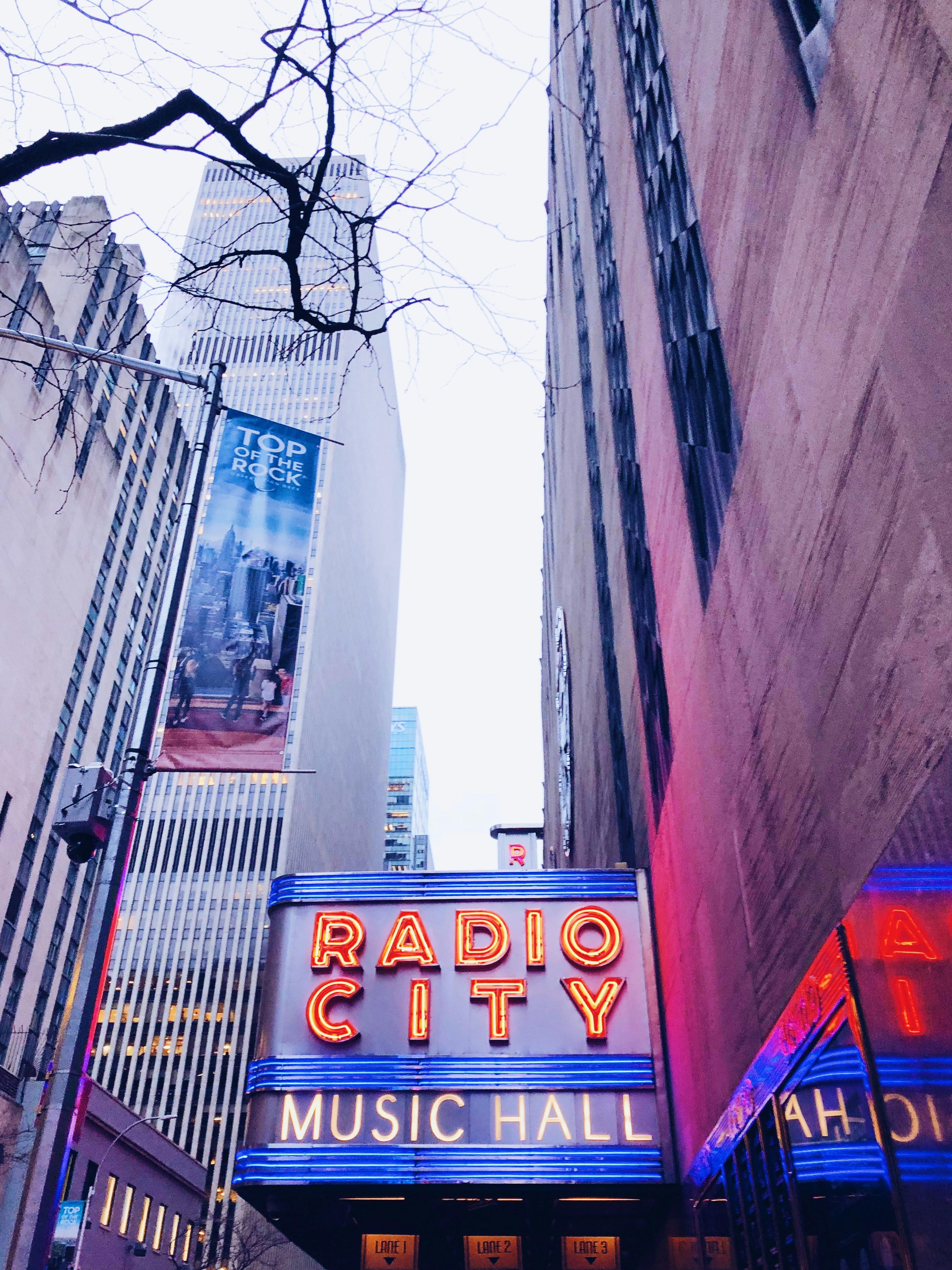 Radio City Music Hall signage
