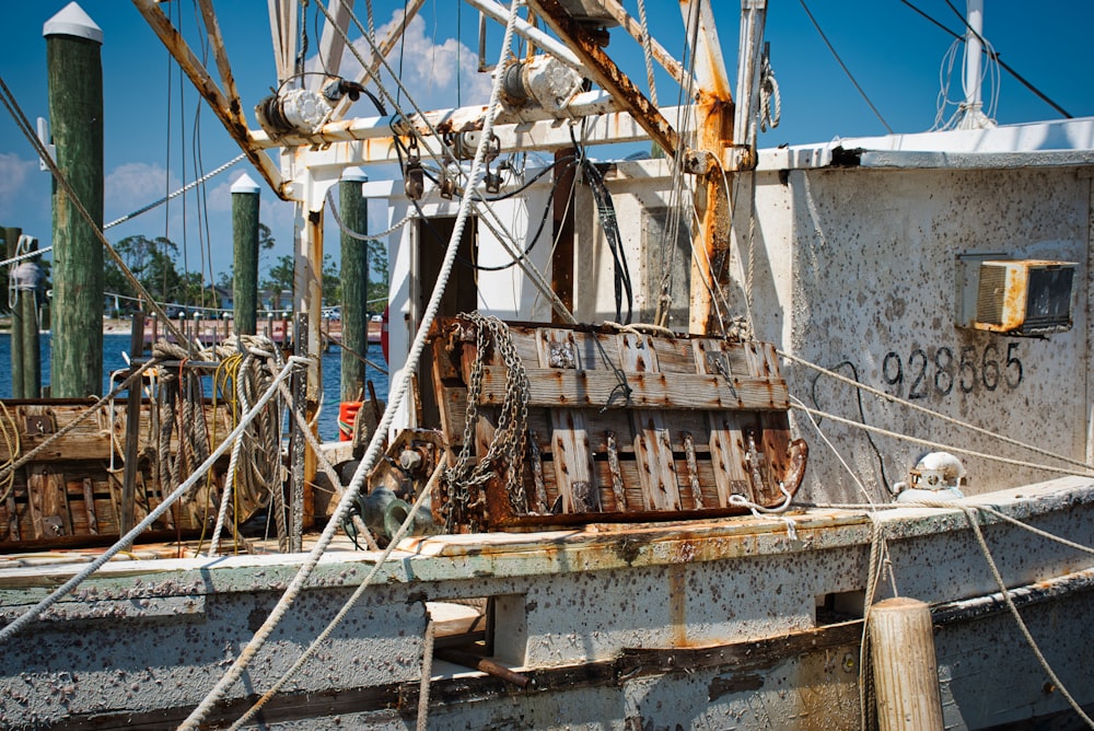 white boat during day