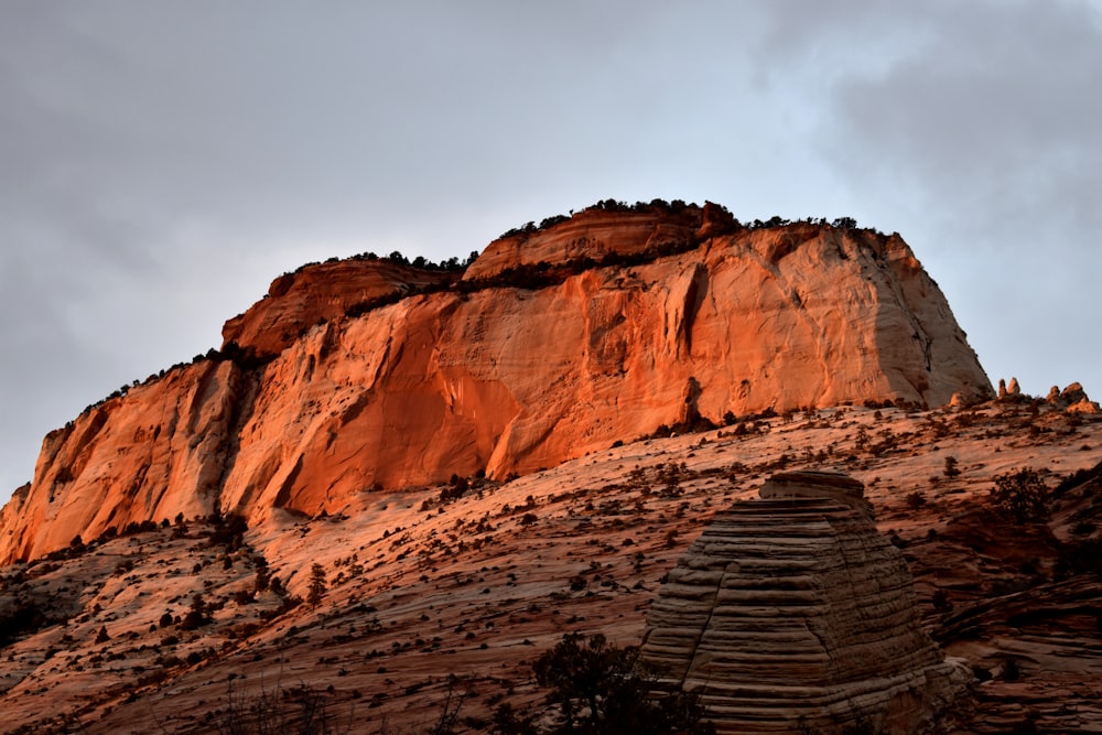 brown rock formation