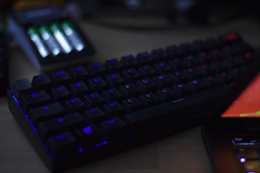 black mechanical keyboard