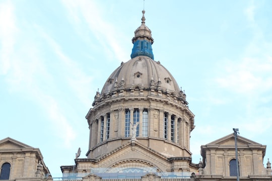 beige and gray dome building in Museu Nacional d'Art de Catalunya Spain