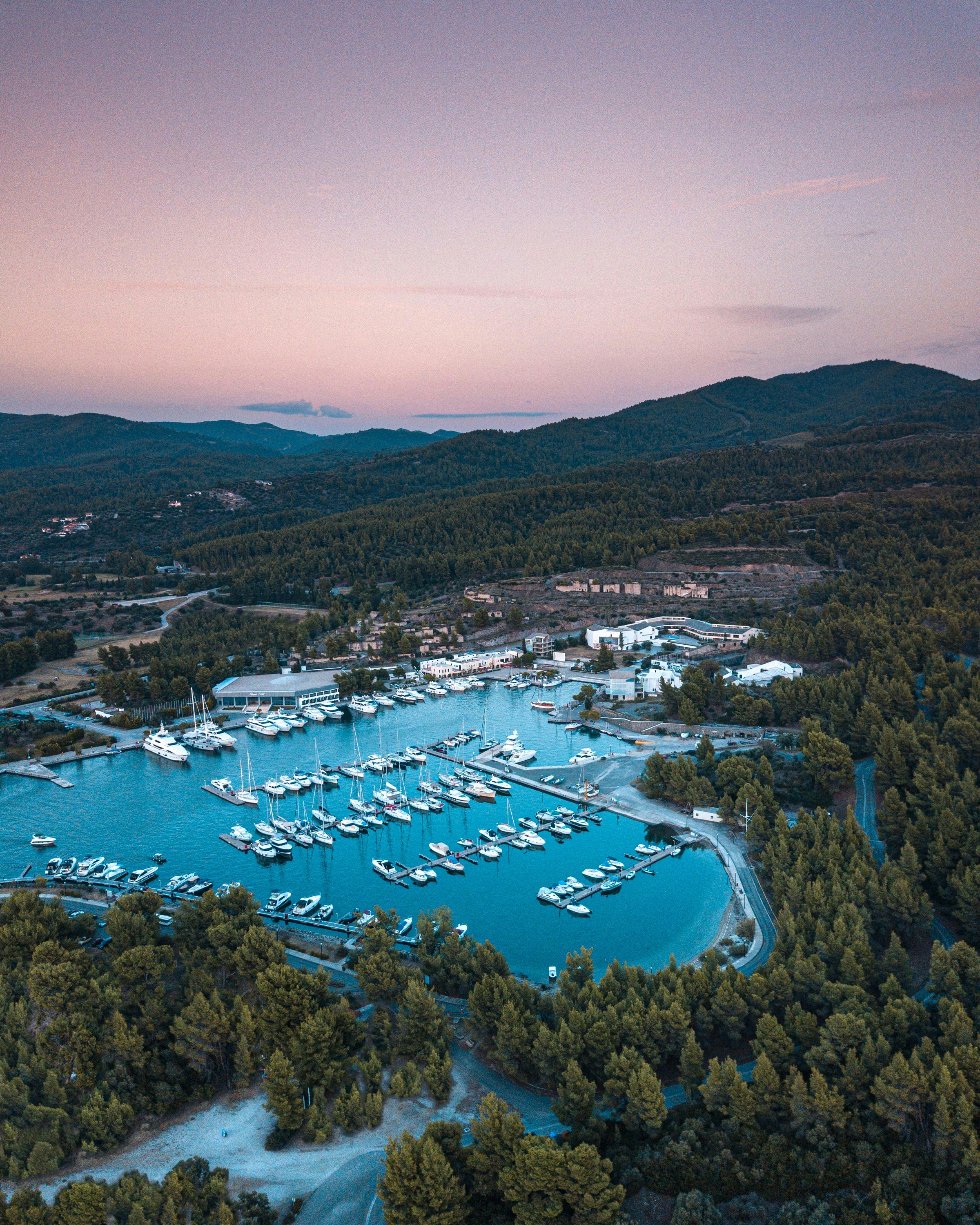 The marina at Porto Carras hotel