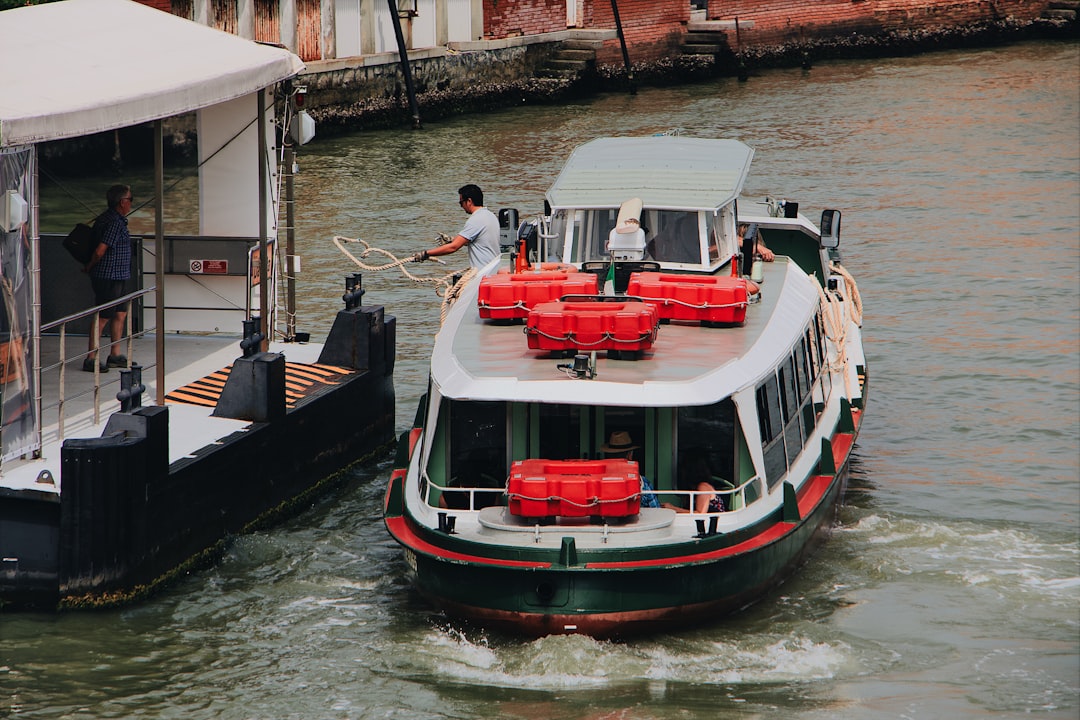 white and red boat