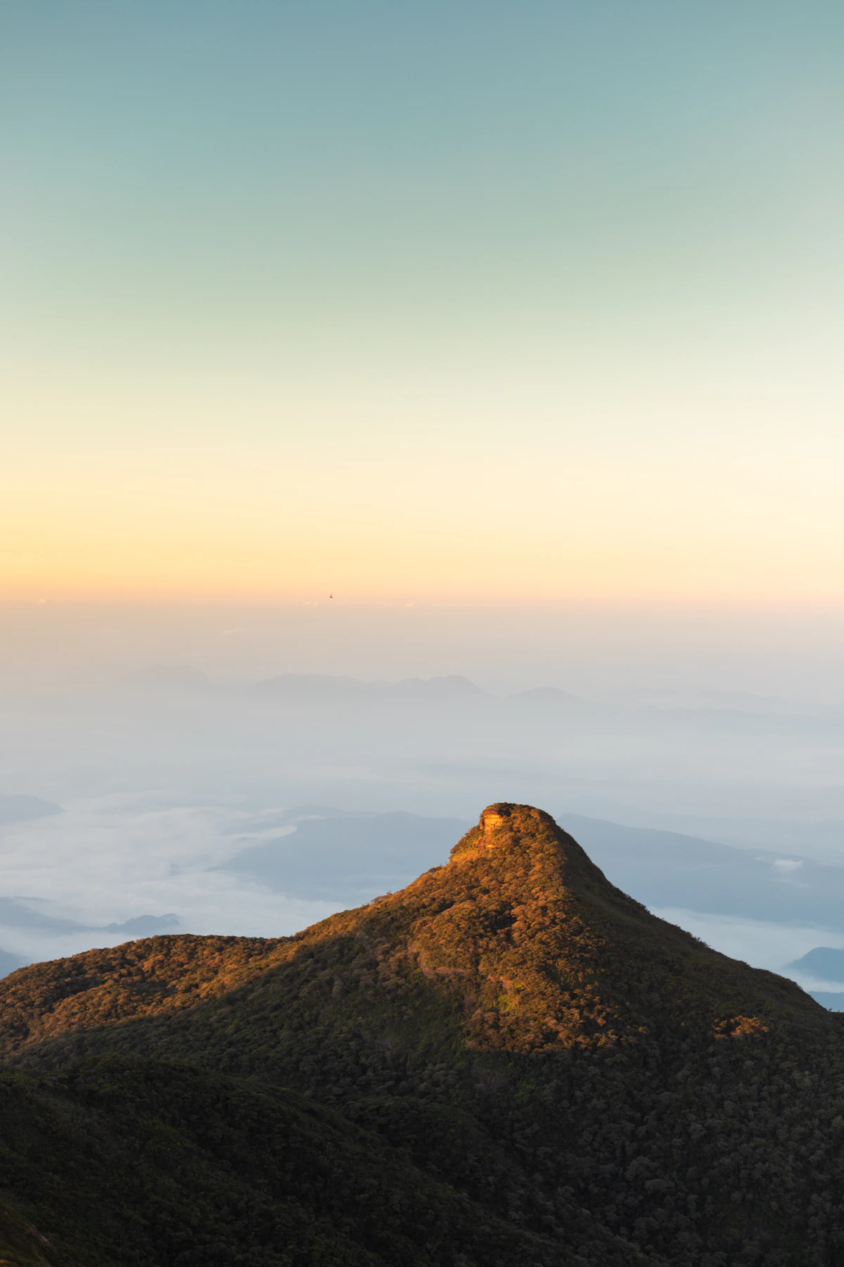 Sunrise view from the summit of Adam’s Peak