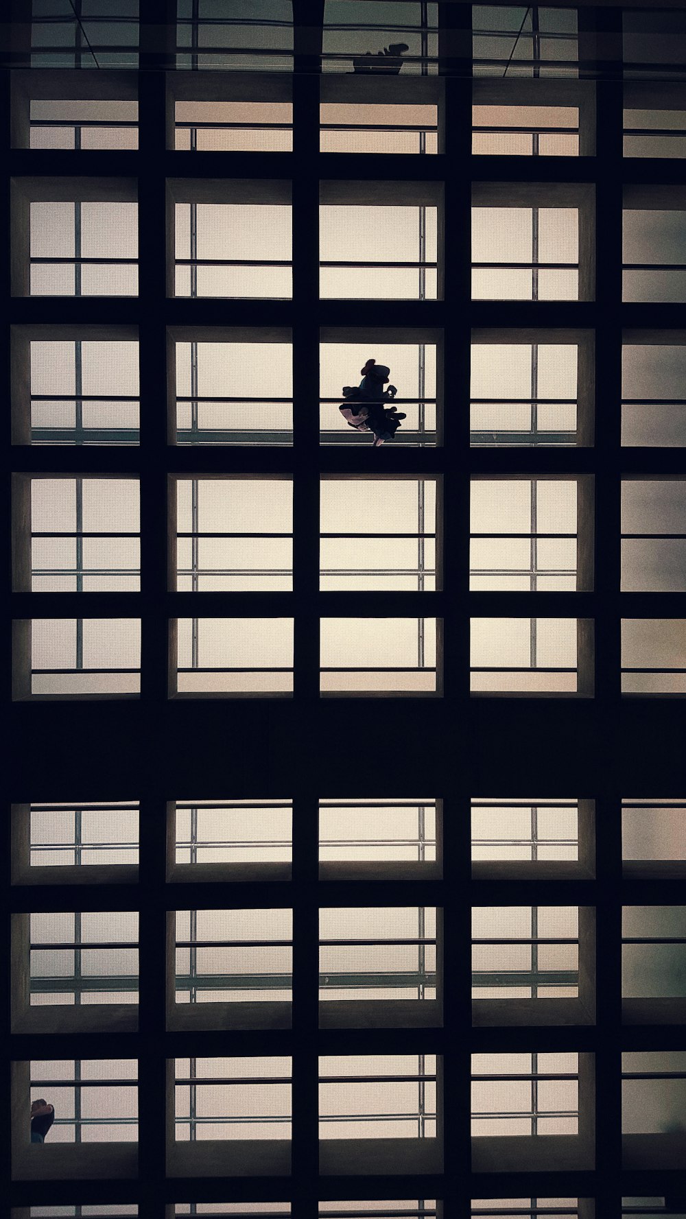 a view of a window from inside a building