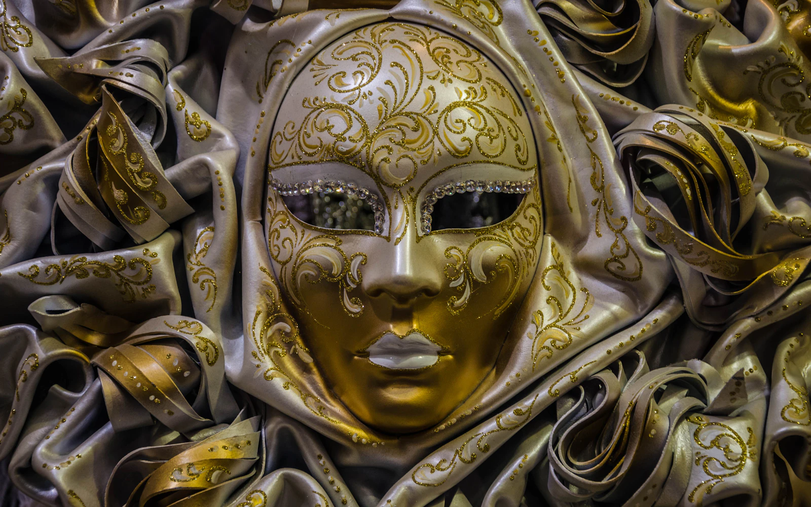 Gold masquerade mask