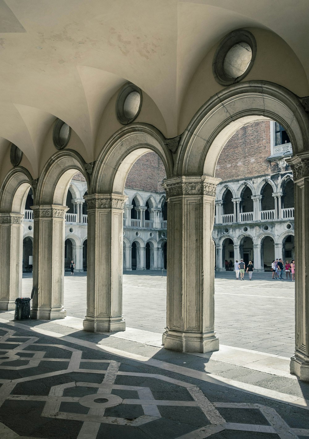 gray domed hallways