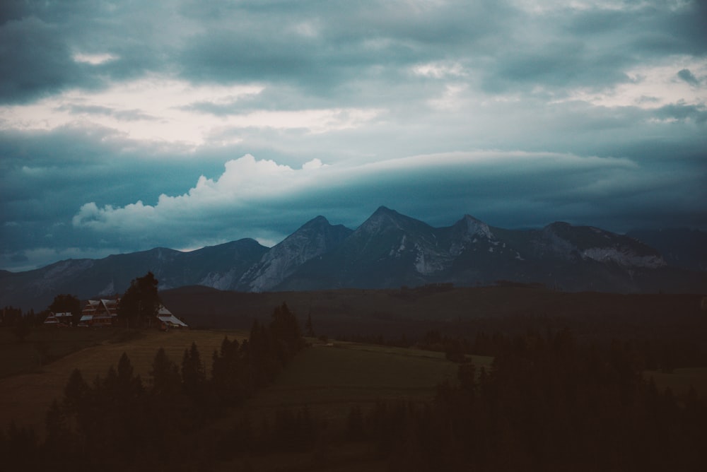 aerial photography of mountains