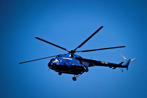 blue helicopter