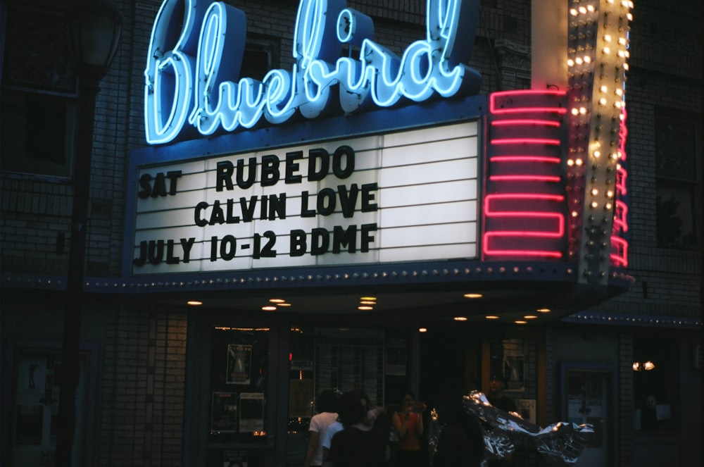 Bluebird signage