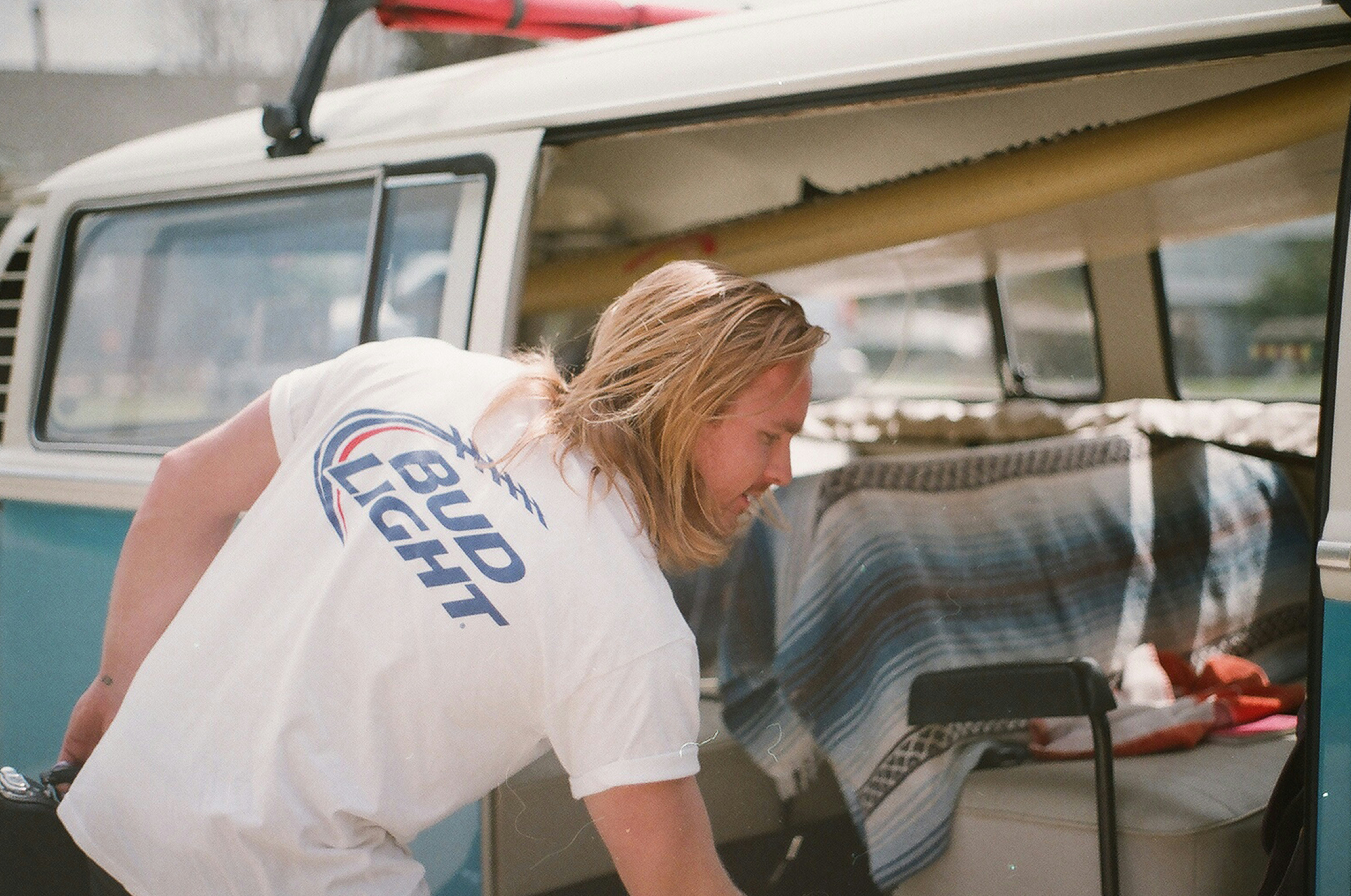 service vans parked in a neighborhood