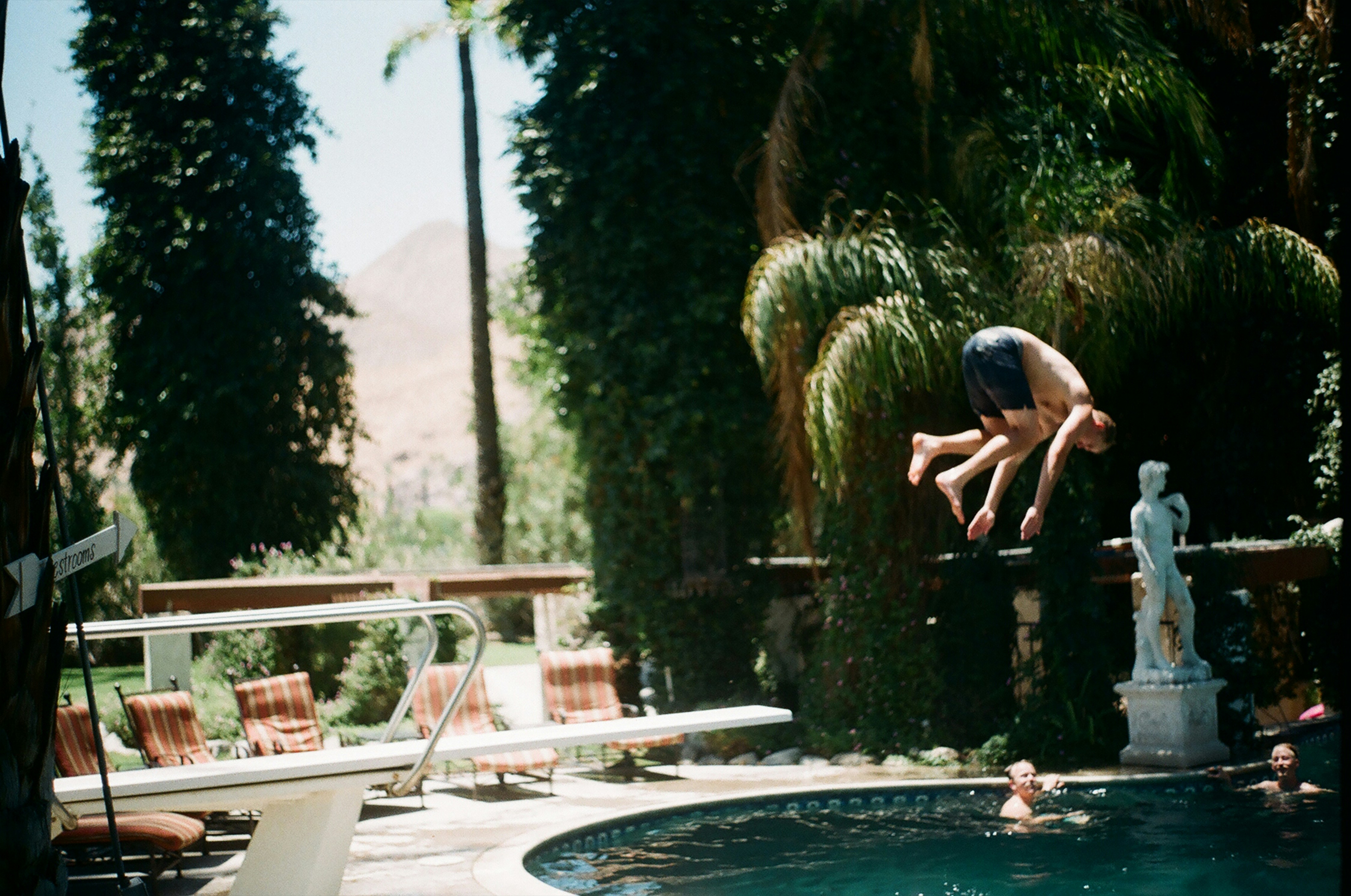 man wearing black shorts