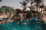 people jumped on pool