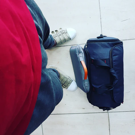 Photo of a similar item: MIER Duffel Backpack with Shoe Compartment, Navy
