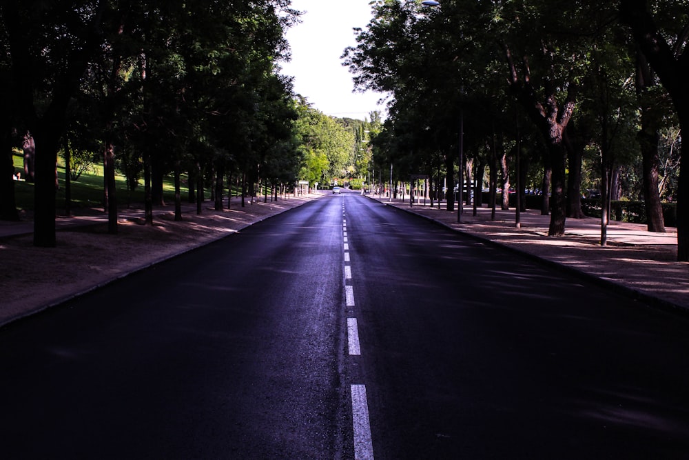 gray concrete road