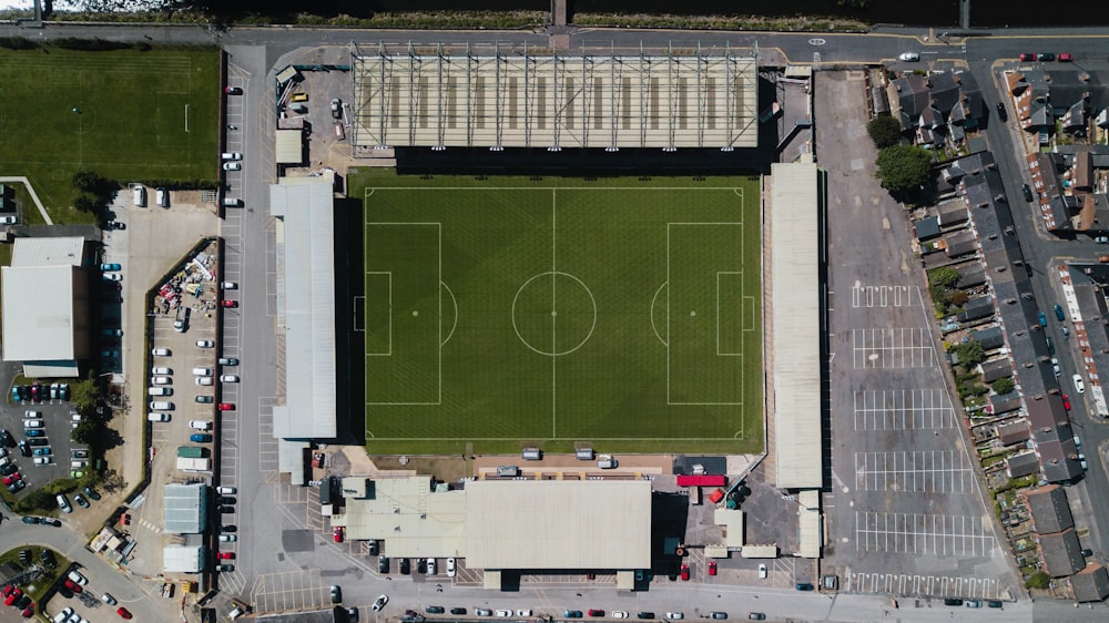 green soccer field