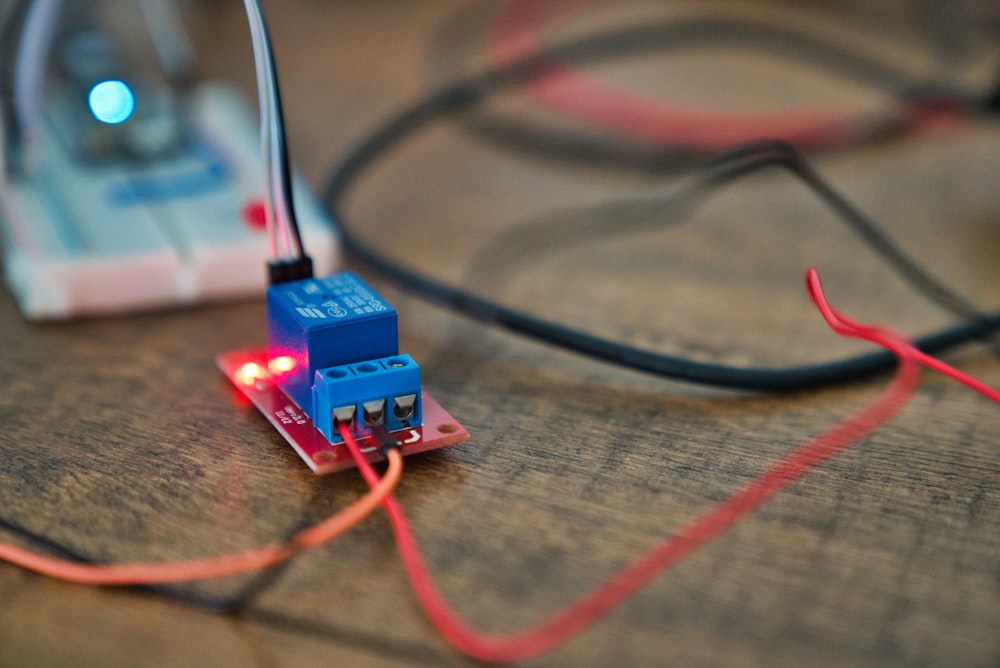 red coated wires