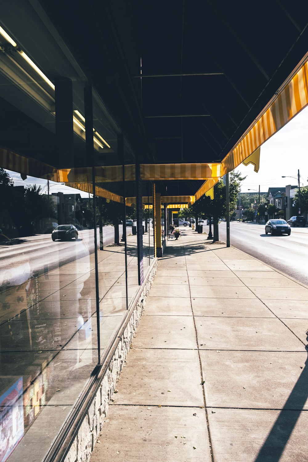 yellow awning