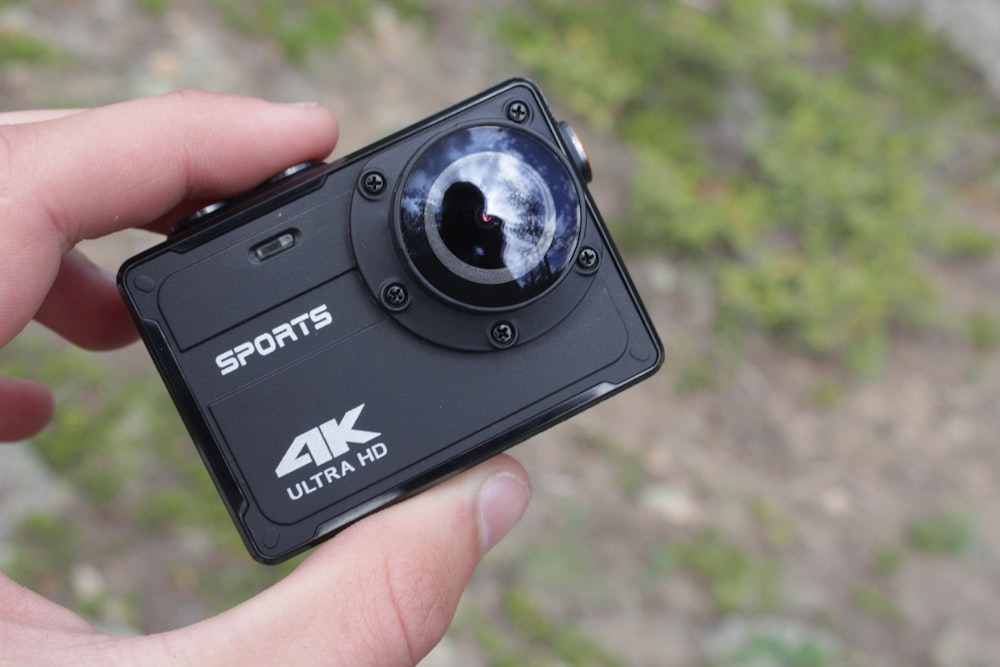 schwarze 4K Ultra HD Sport-Action-Kamera