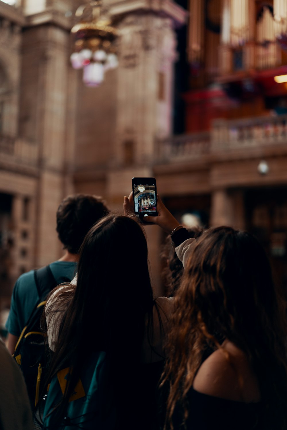 two women taking a selfie close-up photography