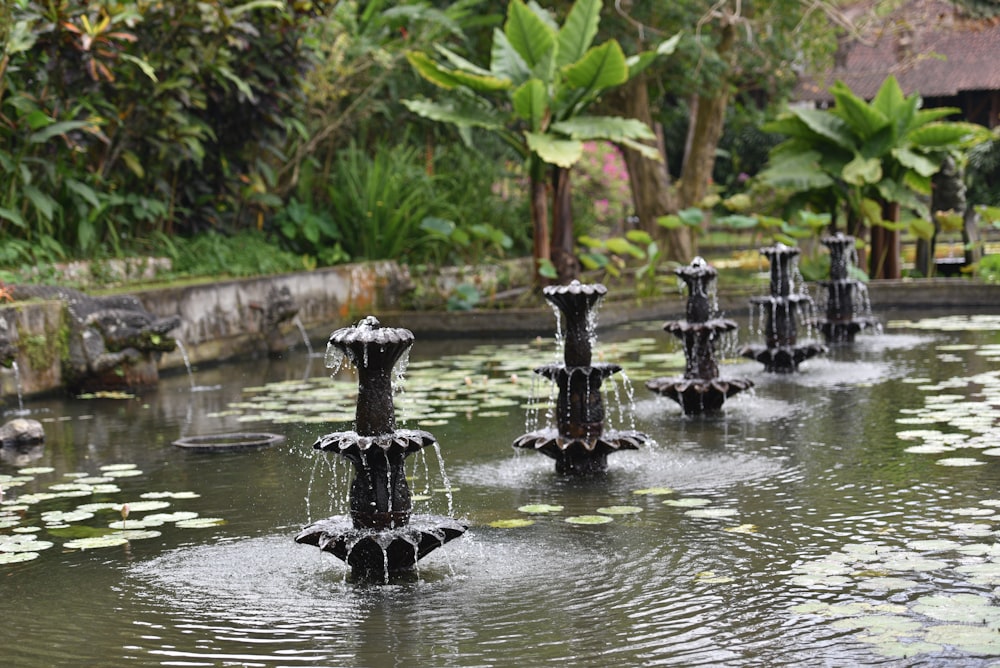 four black fountain