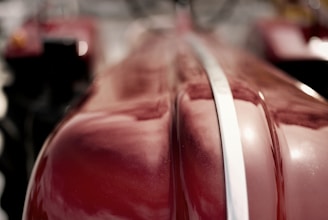 A close-up of a smooth, glossy industrial coating on metal.