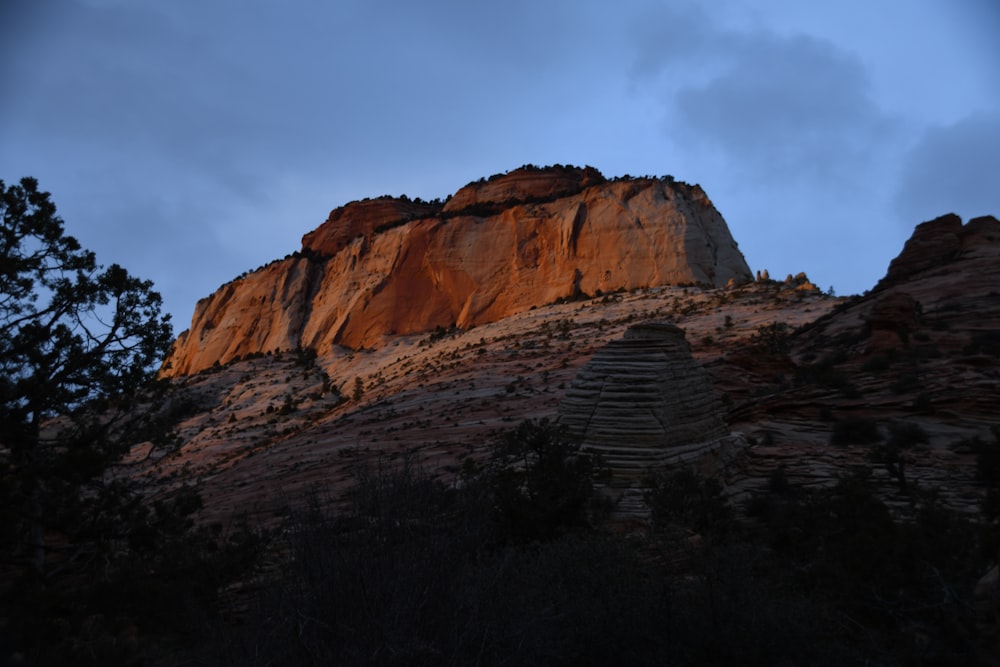 photo of brown rock mountain