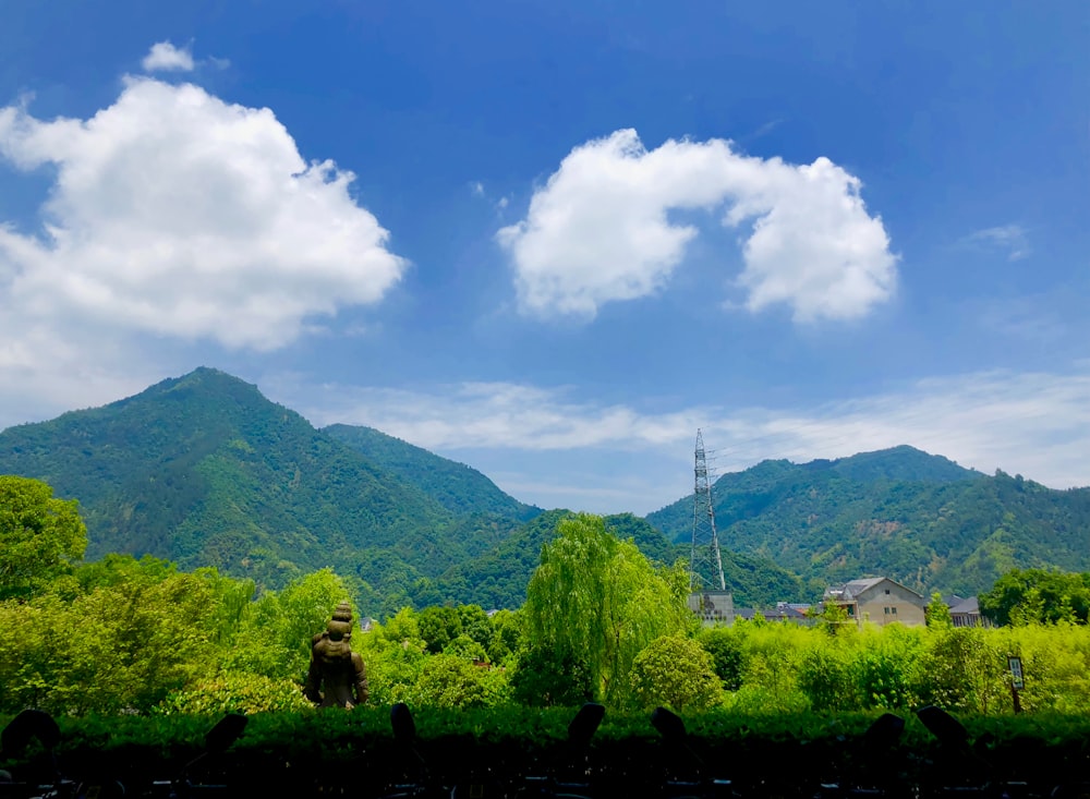 green mountain under blue sky