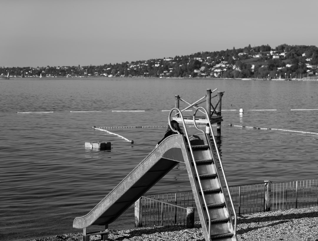 slide on beach