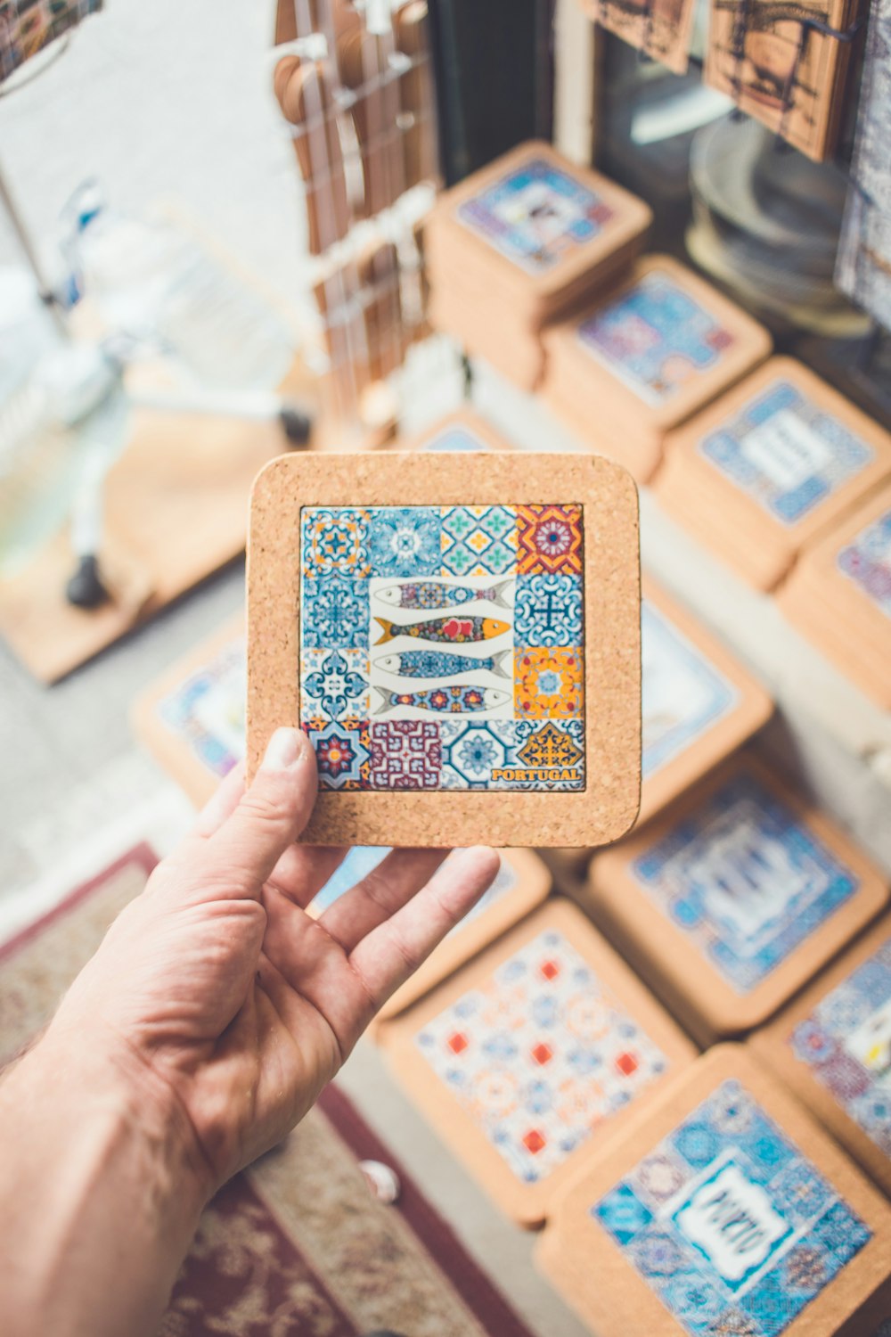 white and blue wooden board