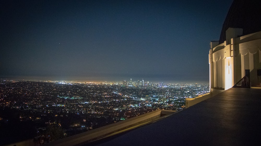 aerial photography of buildings during nighttime