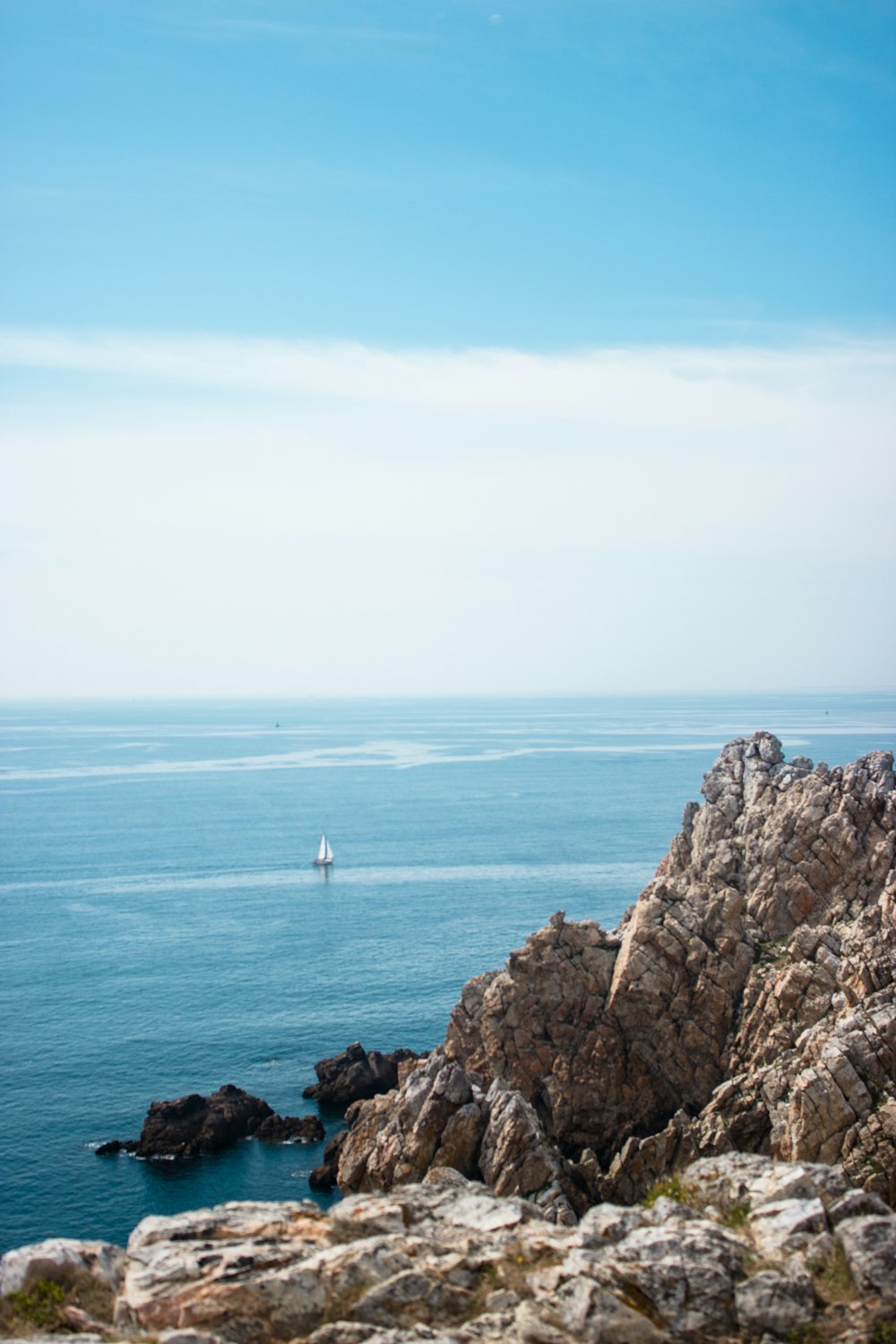 grey cliff near ocean