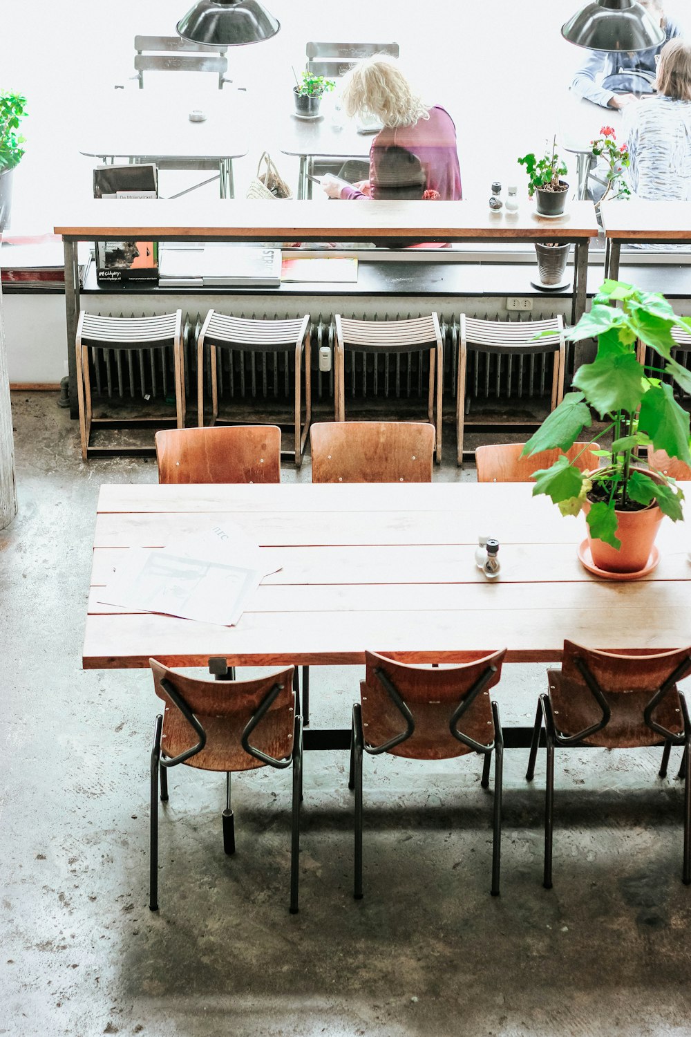 brown wooden table