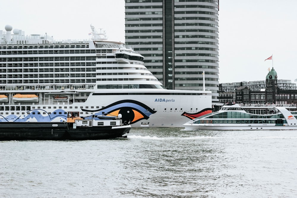white cruise ship at water during daytime