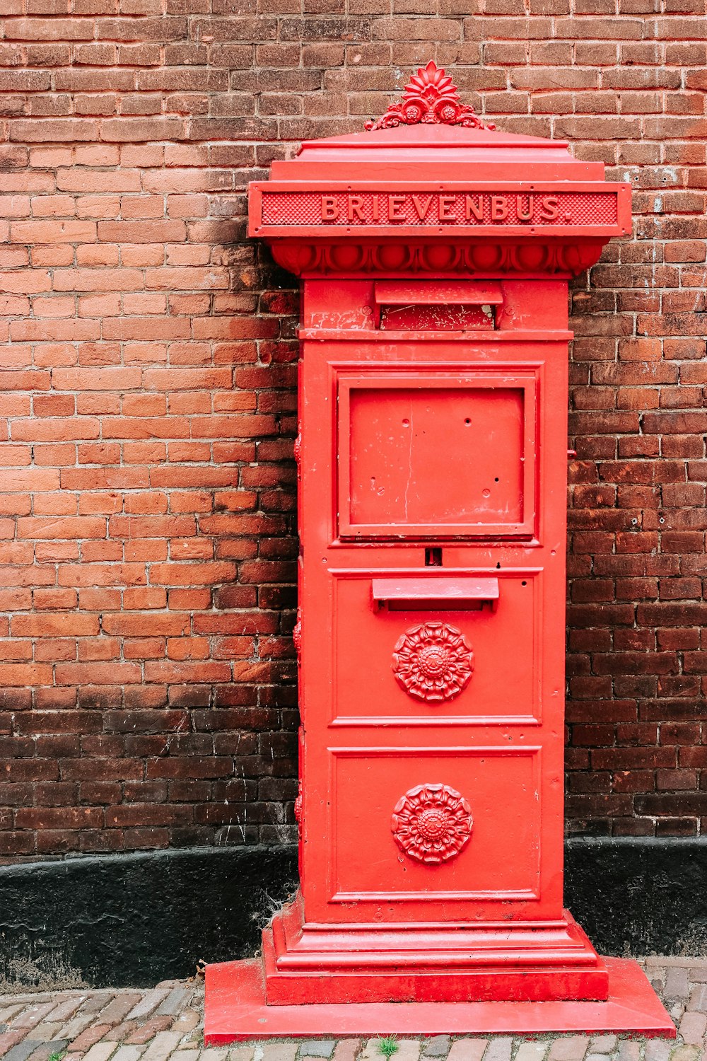 red metal letter posts