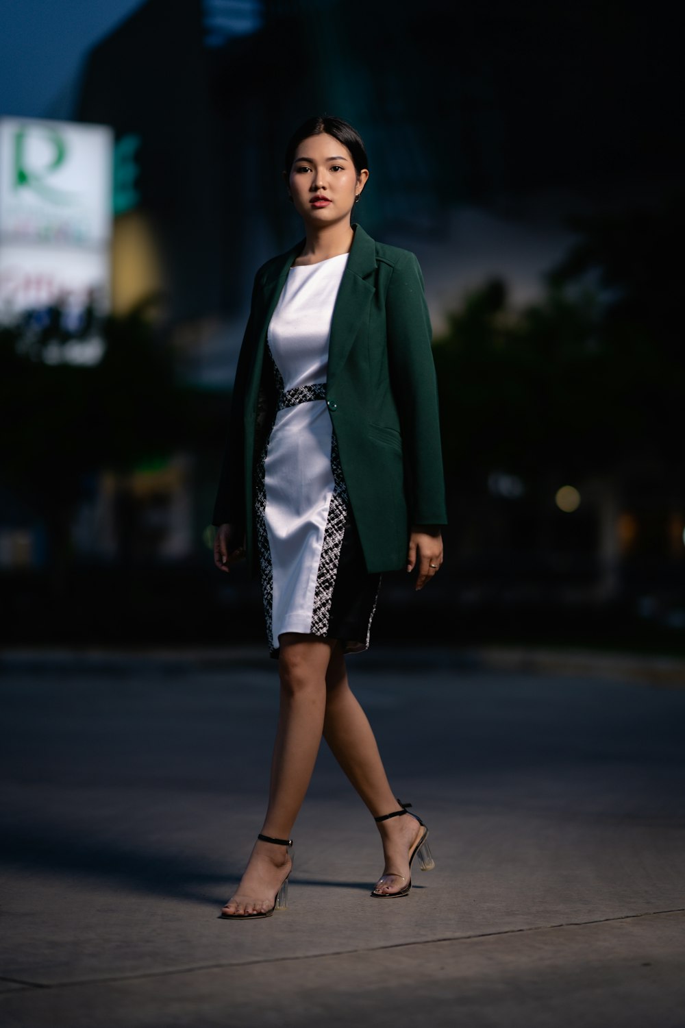 women's green blazer