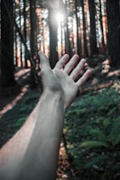 left person's hand