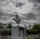 gray concrete outdoor decor under cloudy sky