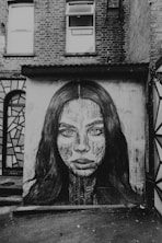woman's face wall art