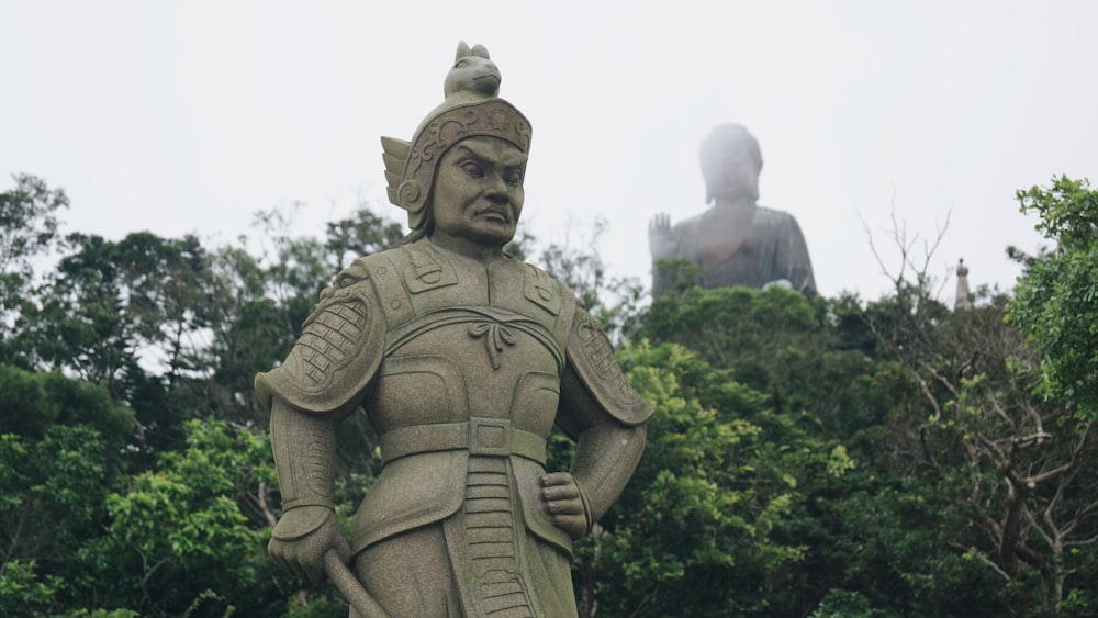 concrete man statue