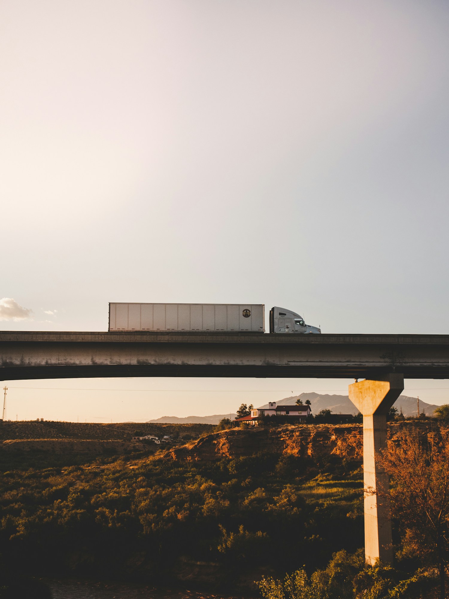 Truck on the road