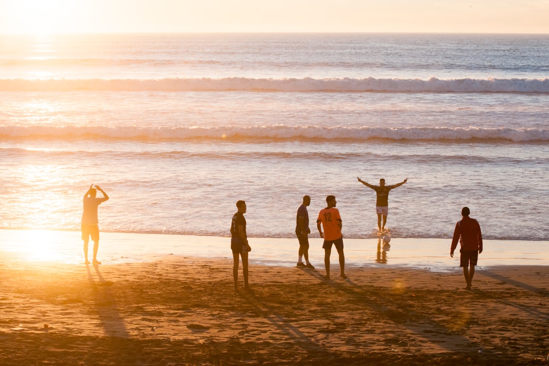 people on seashore