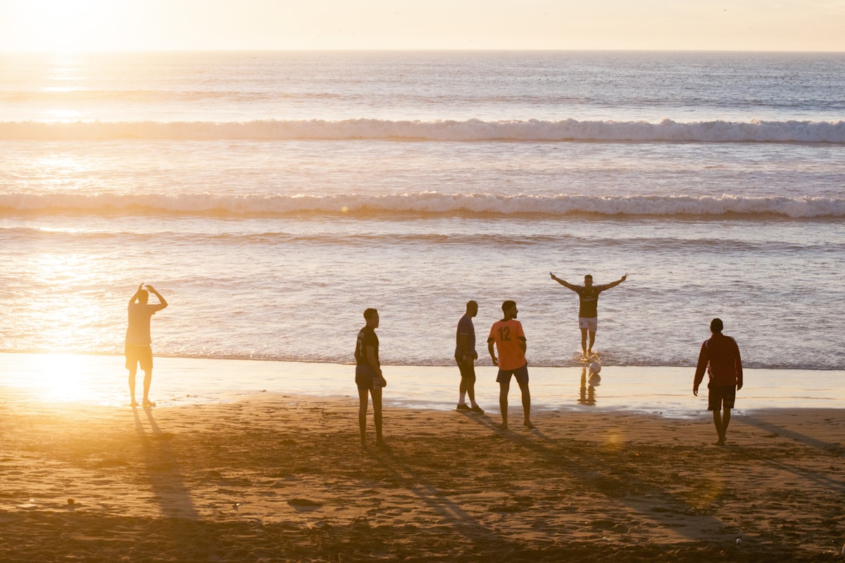 People on seashore