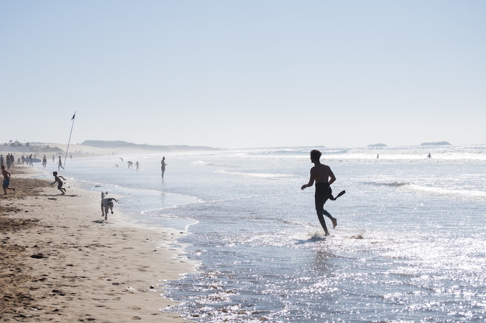 man standing on shore