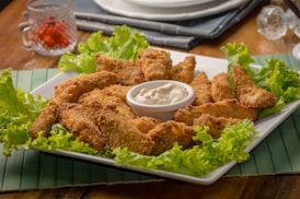 fried chicken with dip