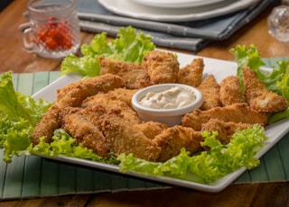 fried chicken with dip
