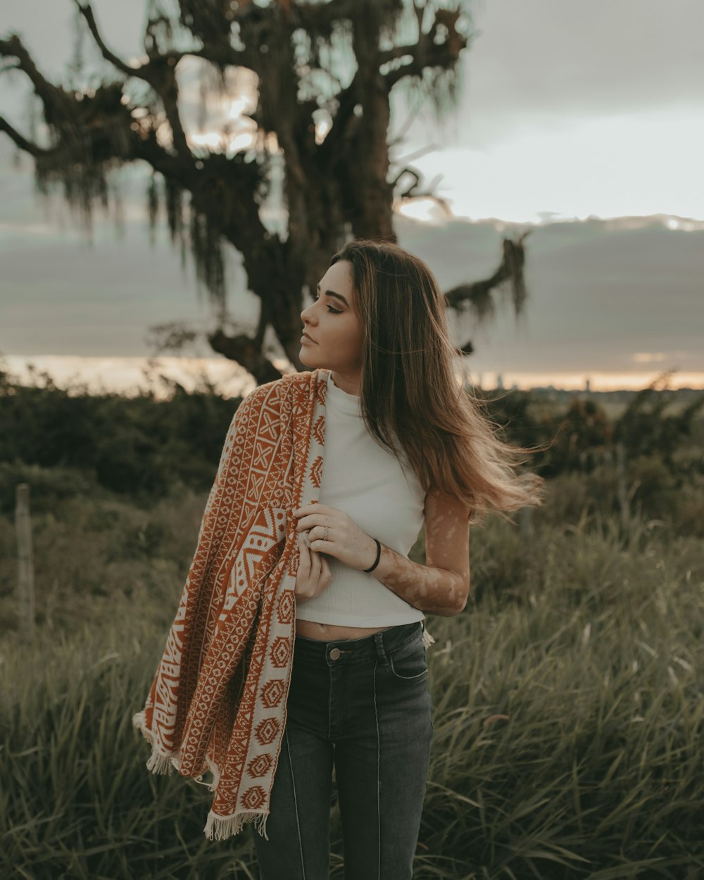 unknown person standing outdoors