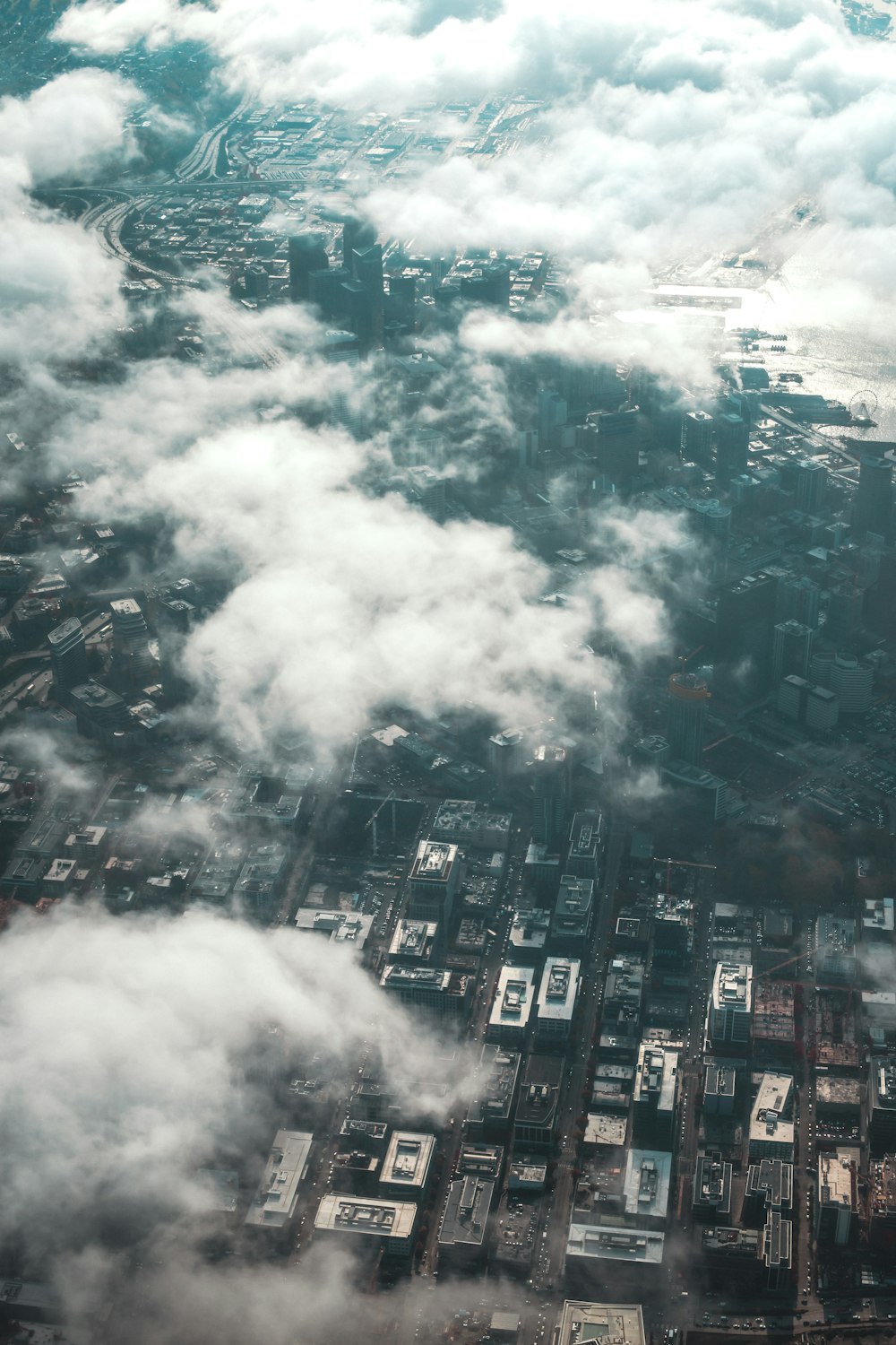 birds eye photography of buildings